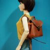 (Sold Out) BJD專用-小方後背包-紅棕色：圖片 4