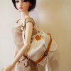 （Sold Out）BJD專用-旅行後背包-土黃白：圖片 4