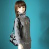 BJD 1/3適用 灰色折口肩包：圖片 2